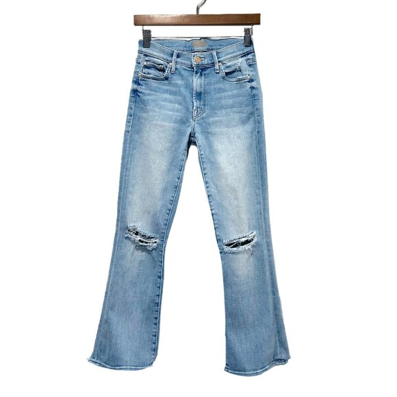 Mother Denim The Outsider Ankle Chew Mid-Rise Jeans, Poisoned Petals, 26 - Picture 2 of 8